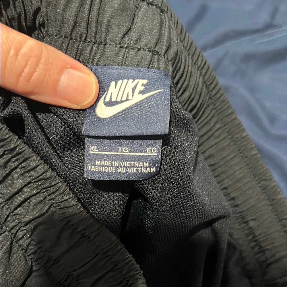 Vintage Nike Black Mesh Lined Zip Ankles Windbreaker Pants Sz  XL